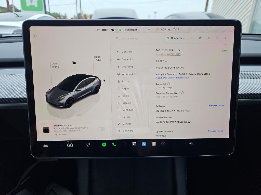 used 2023 Tesla Model 3 car, priced at $31,998