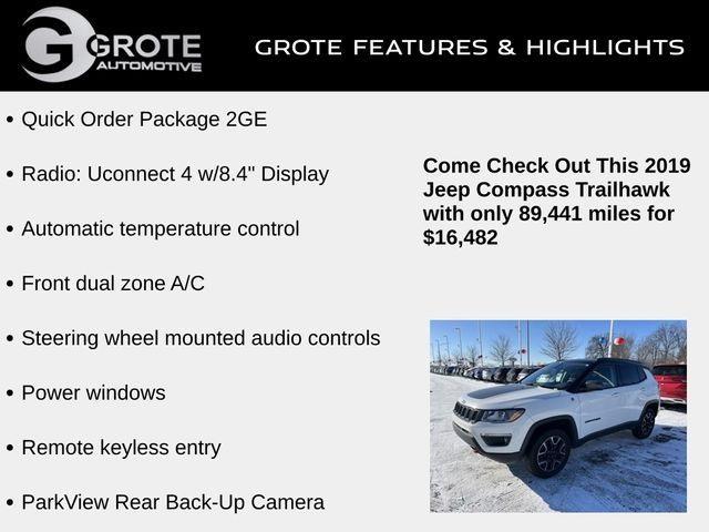 used 2019 Jeep Compass car, priced at $16,772