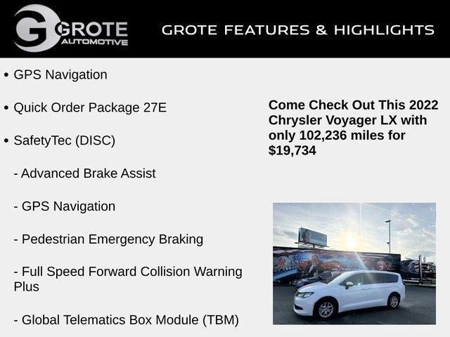 used 2022 Chrysler Voyager car, priced at $19,170