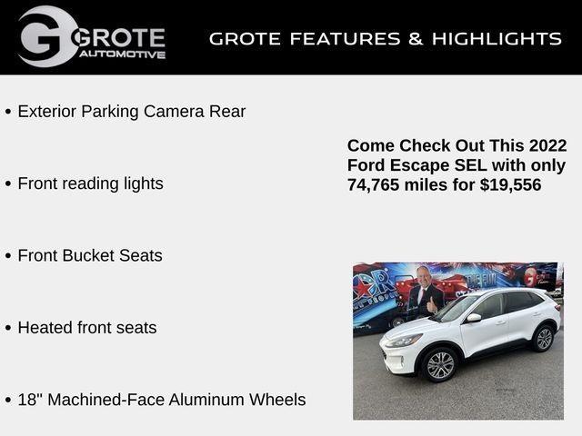 used 2022 Ford Escape car, priced at $19,848