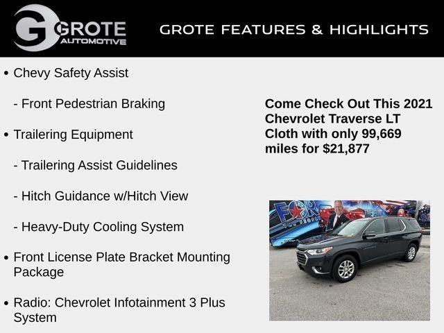 used 2021 Chevrolet Traverse car, priced at $22,929