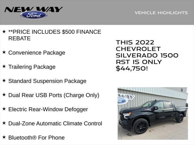 used 2022 Chevrolet Silverado 1500 car, priced at $44,750