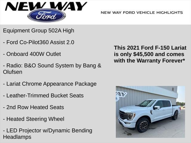 used 2021 Ford F-150 car, priced at $45,500