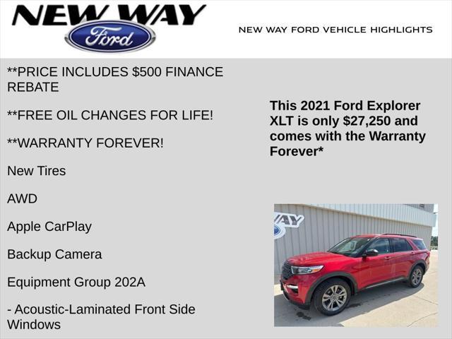 used 2021 Ford Explorer car, priced at $27,250