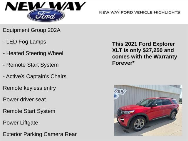 used 2021 Ford Explorer car, priced at $27,250