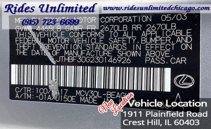 used 2003 Lexus ES 300 car, priced at $5,795