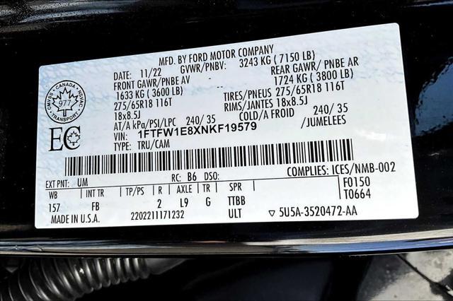 used 2022 Ford F-150 car, priced at $34,888