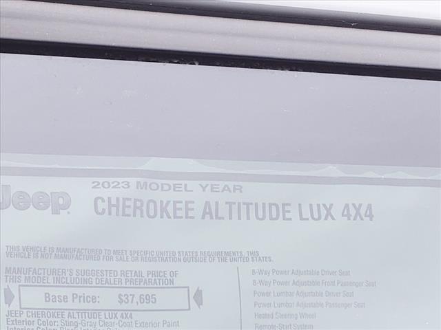 new 2023 Jeep Cherokee car, priced at $32,621