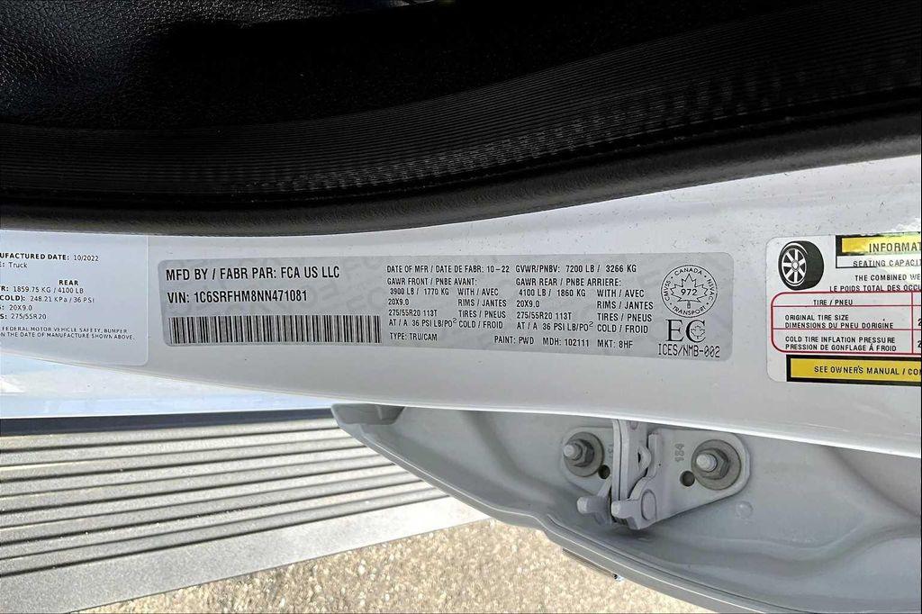 used 2022 Ram 1500 car, priced at $43,888