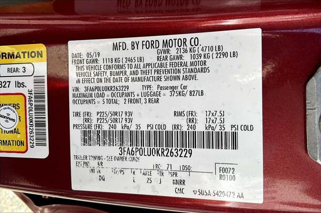 used 2019 Ford Fusion Hybrid car, priced at $11,788