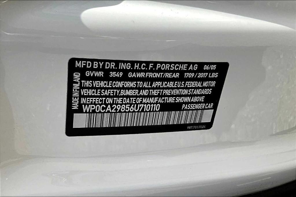 used 2006 Porsche Boxster car, priced at $21,699