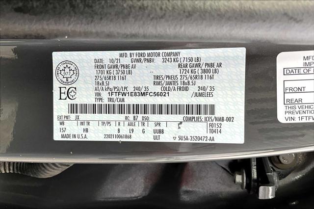 used 2021 Ford F-150 car, priced at $43,888