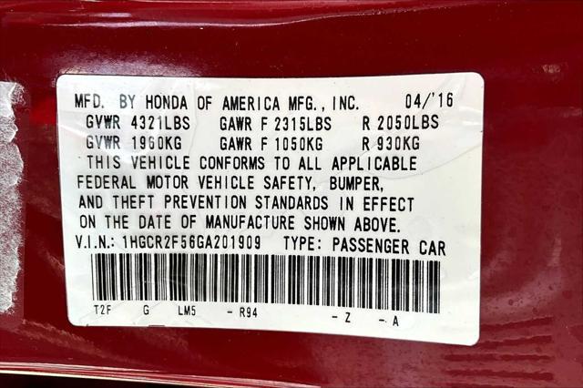 used 2016 Honda Accord car, priced at $15,888