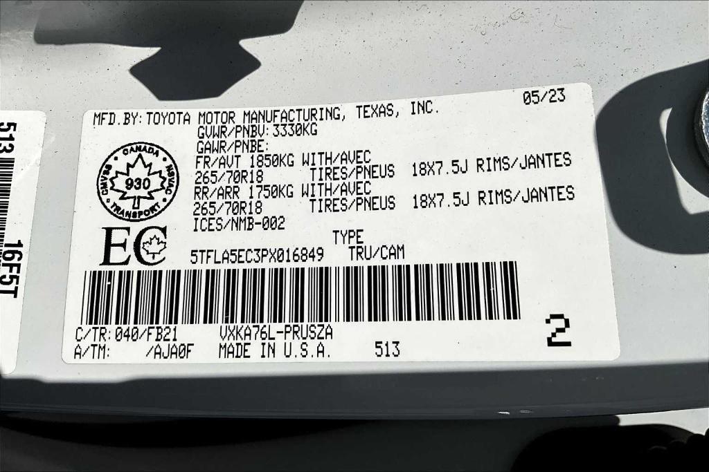 used 2023 Toyota Tundra car, priced at $44,888