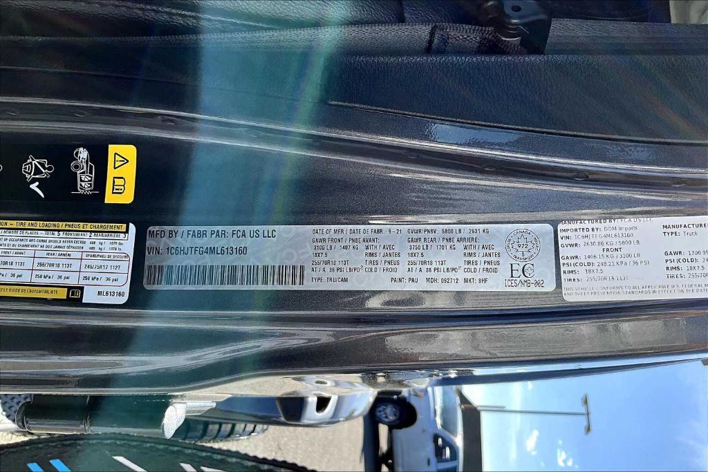 used 2021 Jeep Gladiator car, priced at $39,899