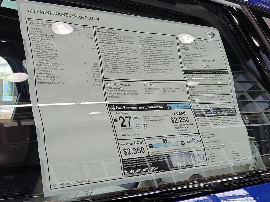 new 2025 MINI Countryman car, priced at $41,195