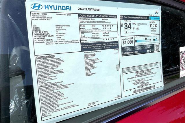 used 2024 Hyundai Elantra car, priced at $22,511