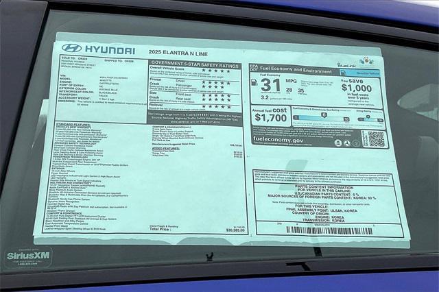 new 2025 Hyundai Elantra car, priced at $29,180