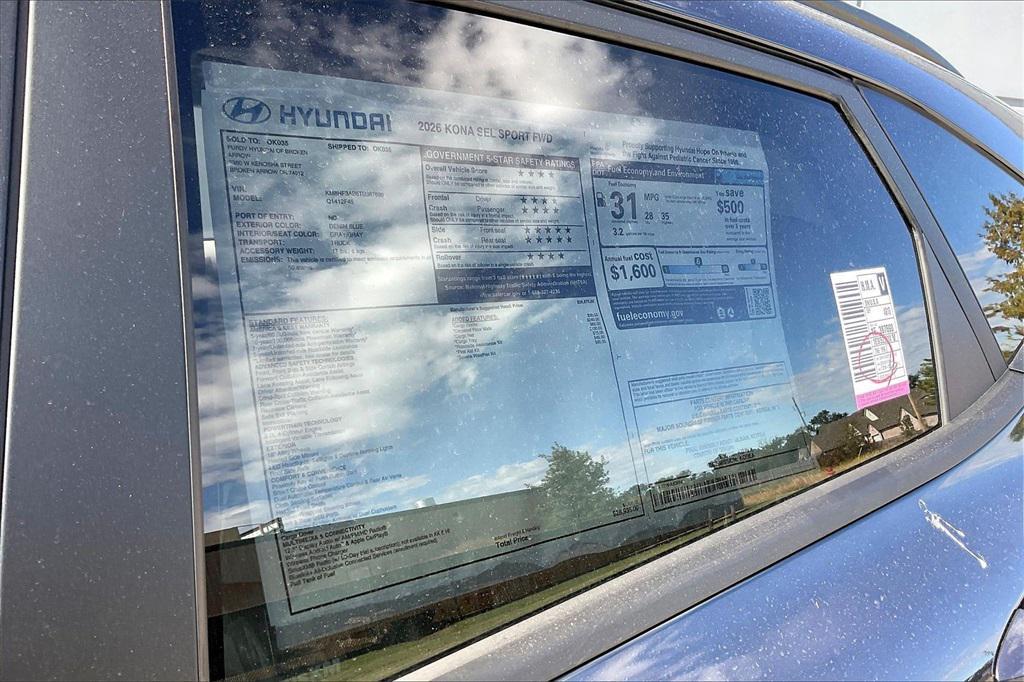 new 2026 Hyundai Kona car, priced at $26,090