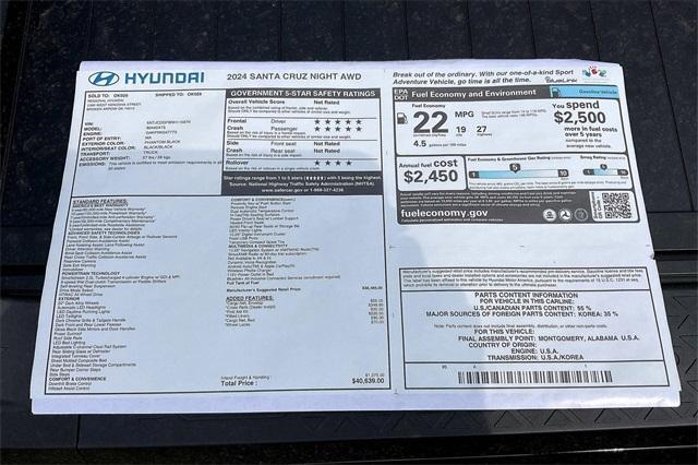new 2024 Hyundai Santa Cruz car, priced at $36,471