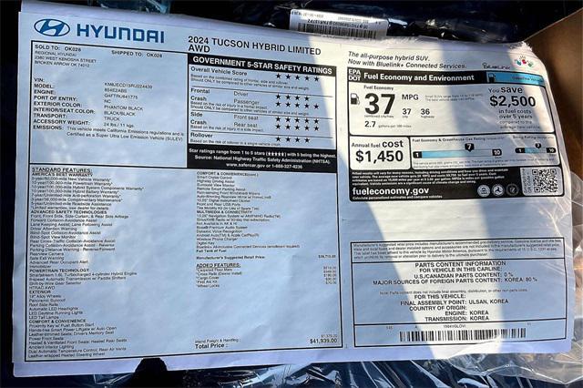 new 2024 Hyundai Tucson Hybrid car, priced at $34,809