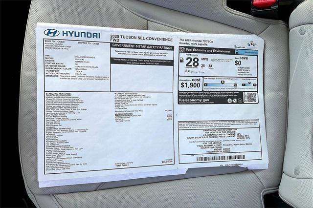 new 2025 Hyundai Tucson car, priced at $33,048