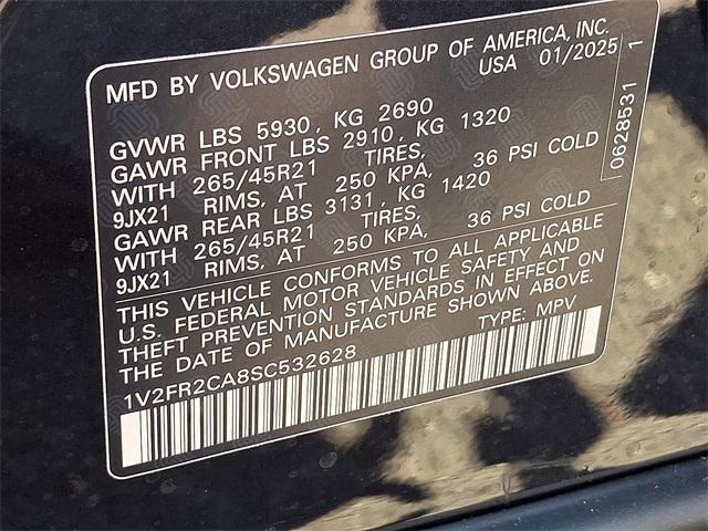 new 2025 Volkswagen Atlas car, priced at $56,136