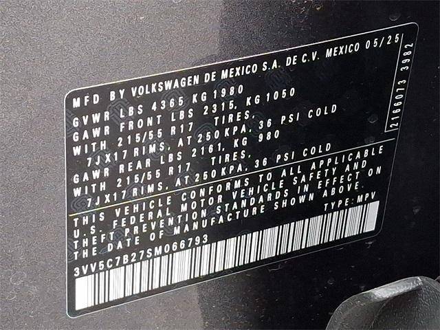 new 2025 Volkswagen Taos car, priced at $27,458