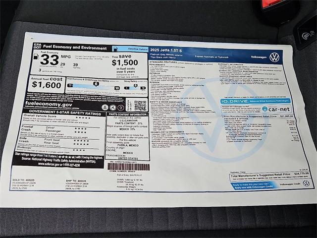 new 2025 Volkswagen Jetta car, priced at $24,779