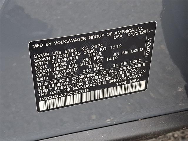 new 2025 Volkswagen Atlas car, priced at $49,984