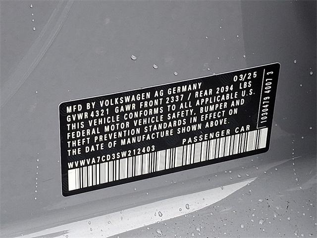 new 2025 Volkswagen Golf GTI car, priced at $43,088