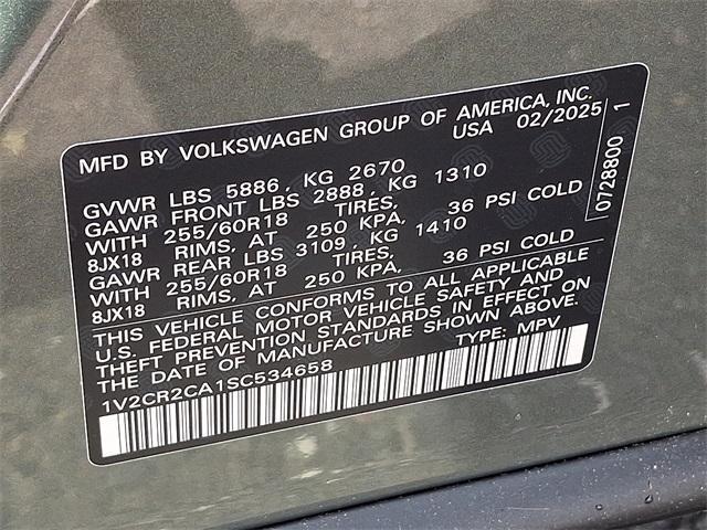 new 2025 Volkswagen Atlas car, priced at $49,000