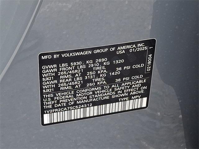 new 2025 Volkswagen Atlas car, priced at $55,780