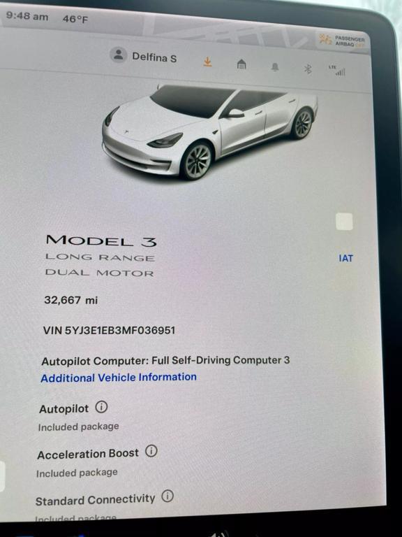 used 2021 Tesla Model 3 car, priced at $25,999