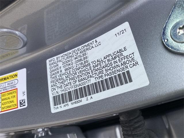 used 2022 Honda Accord car, priced at $27,496