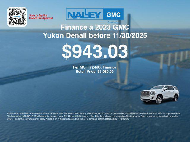 used 2023 GMC Yukon car, priced at $61,980