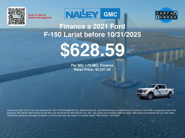 used 2021 Ford F-150 car, priced at $38,000