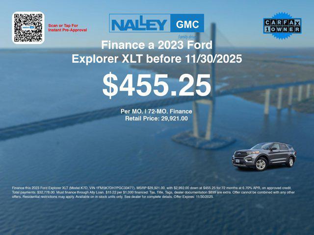 used 2023 Ford Explorer car, priced at $29,921