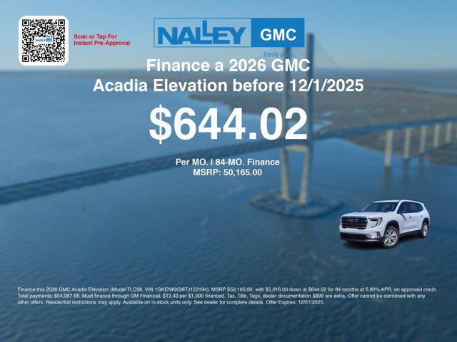 new 2026 GMC Acadia car, priced at $47,966