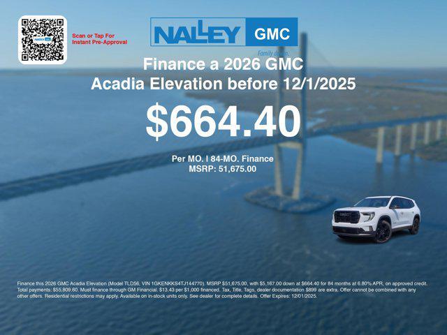 new 2026 GMC Acadia car, priced at $49,476
