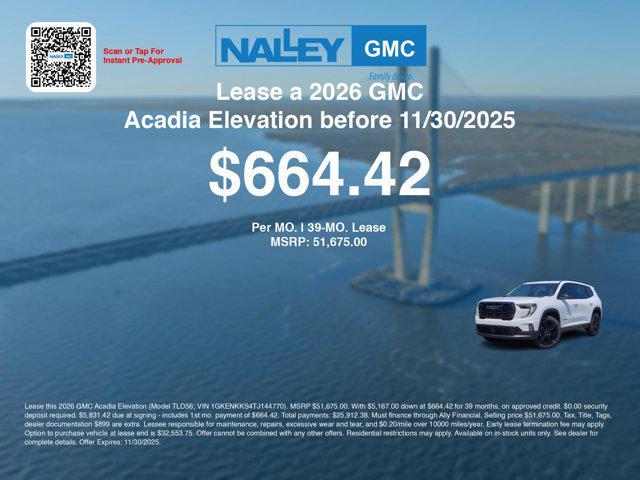 new 2026 GMC Acadia car, priced at $49,476