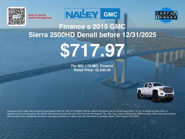 used 2015 GMC Sierra 2500 car, priced at $44,800