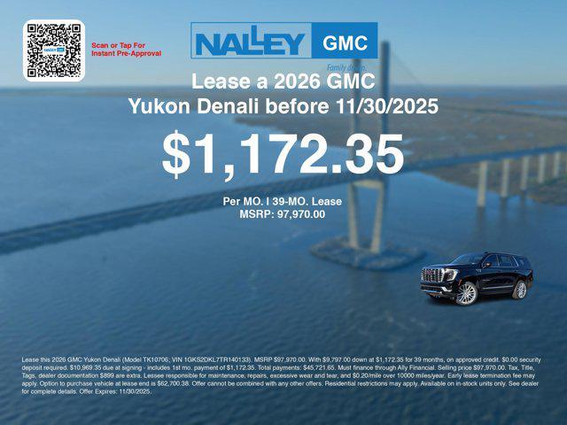 new 2026 GMC Yukon car, priced at $97,771