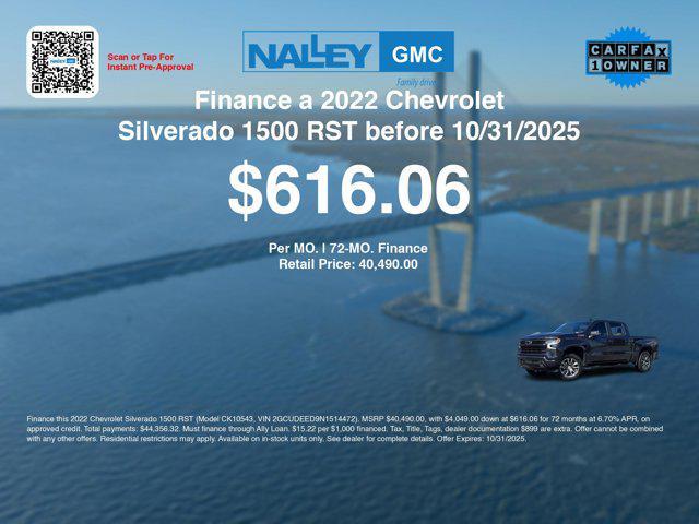 used 2022 Chevrolet Silverado 1500 car, priced at $38,000