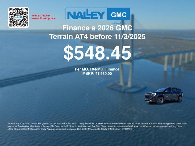 new 2026 GMC Terrain car, priced at $39,931