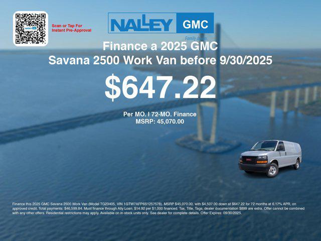 new 2025 GMC Savana 2500 car, priced at $43,371