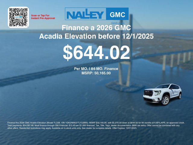 new 2026 GMC Acadia car, priced at $47,966