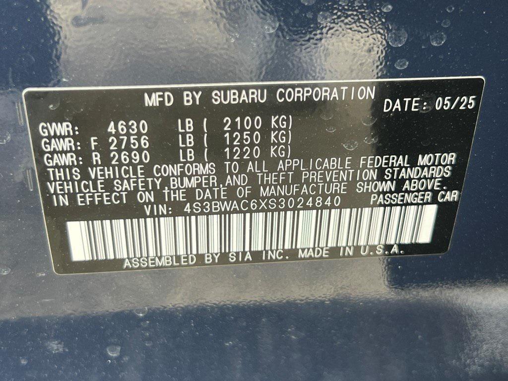 new 2025 Subaru Legacy car, priced at $29,244