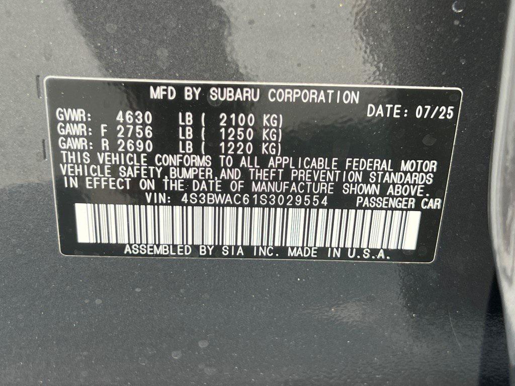 new 2025 Subaru Legacy car, priced at $29,165