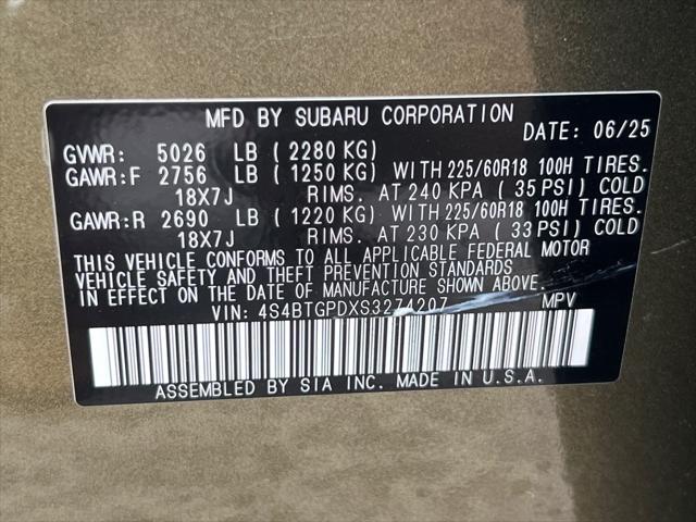 new 2025 Subaru Outback car, priced at $44,270